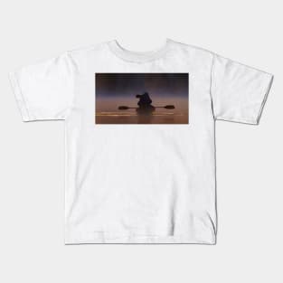 Photographing loons in the fog Kids T-Shirt